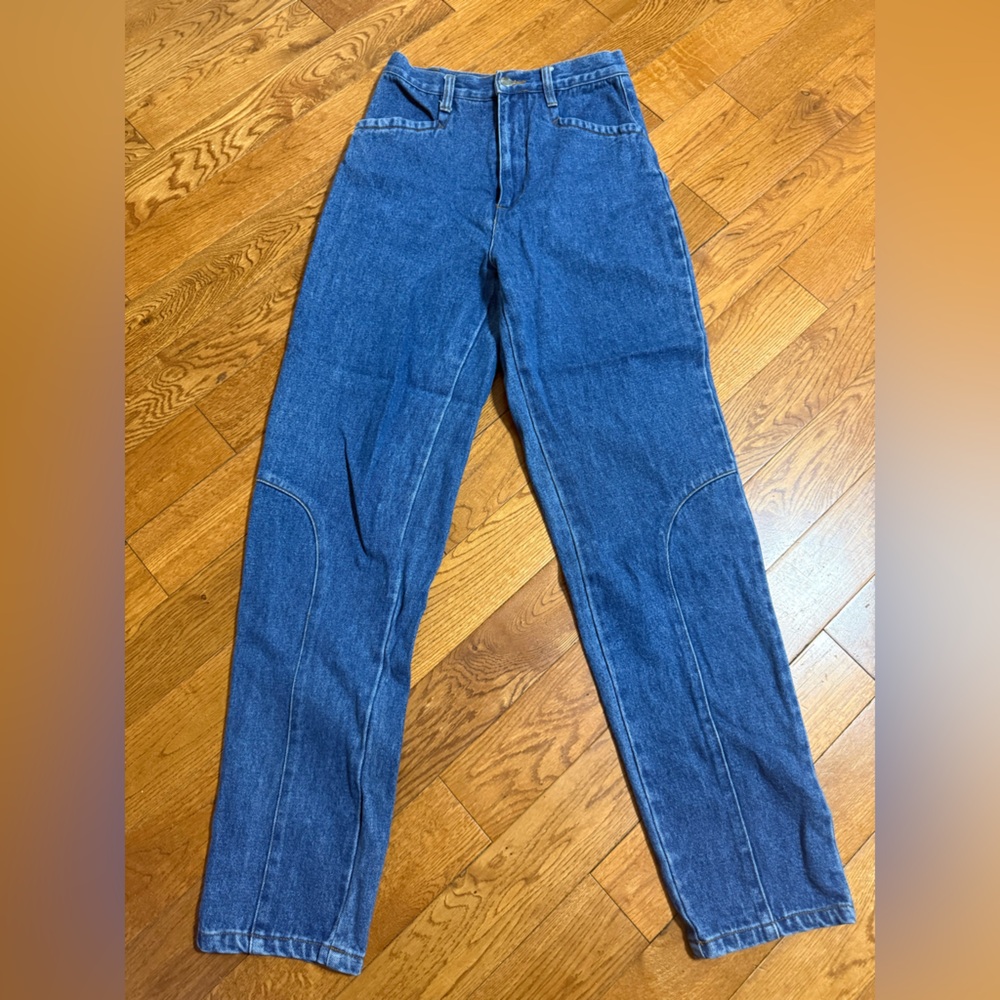 Classic Vintage Blue Women's Straight Jeans